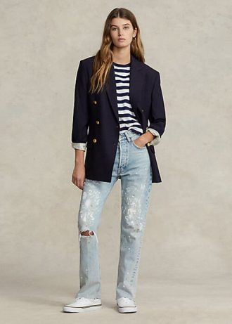AZURE Dam Ralph Lauren The Straight Leg Cropped Jeans