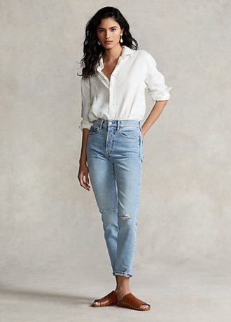 AZURE Ralph Lauren Callen High-Rise Slim Jeans för kvinnor