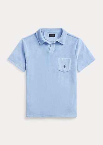 AZURE Ralph Lauren Custom Slim Fit frottépikétröjor för män