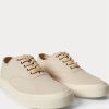 Beige Ralph Lauren Canvas Sneakers för män Beige Ralph Lauren Canvas Sneakers för män
