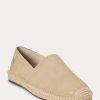 Beige Ralph Lauren Cevio Espadrille i mocka för män Beige Ralph Lauren Cevio Espadrille i mocka för män