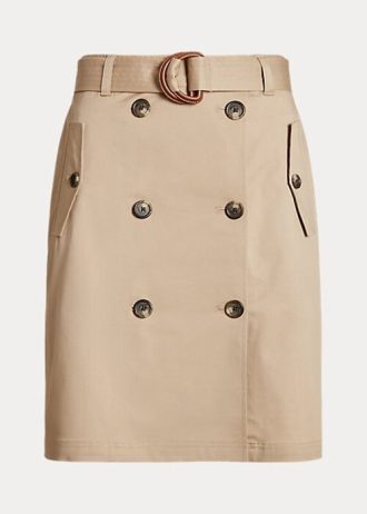 Beige Ralph Lauren Damkjolar med bälte i mikroslipade kypert