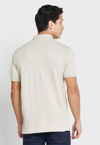 Beige Ralph Lauren Essential pikétröjor för män