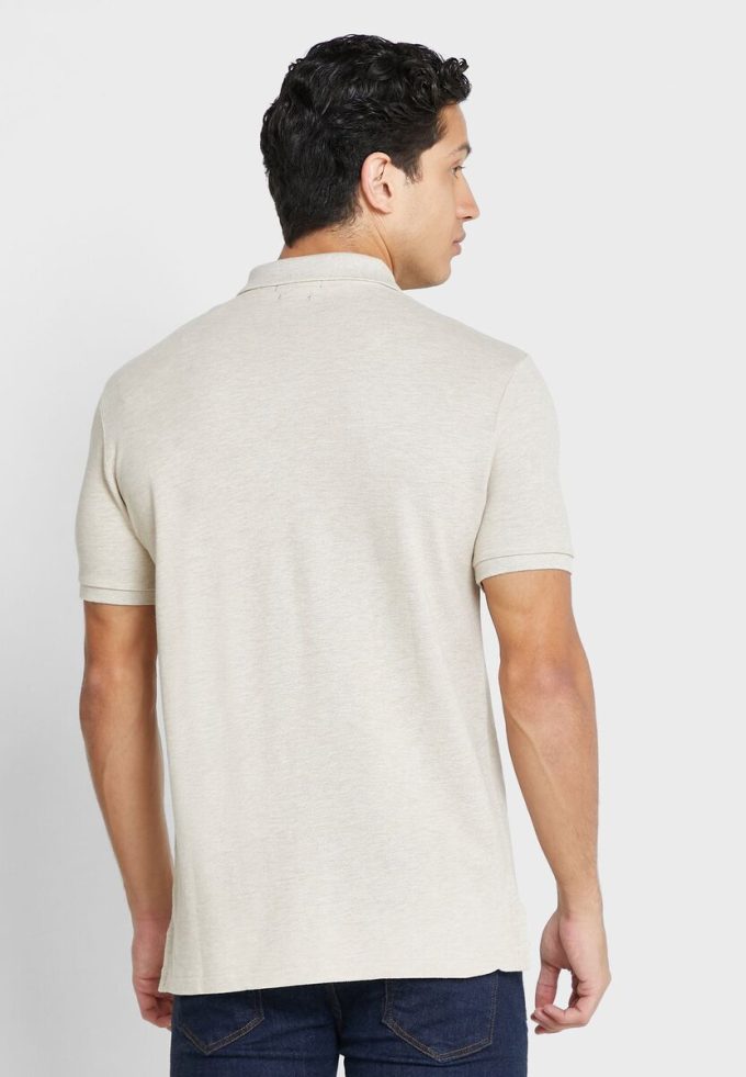 Beige Ralph Lauren Essential pikétröjor för män Beige Ralph Lauren Essential pikétröjor för män