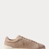 Beige Ralph Lauren Heritage Court II Sneakers i mocka för män Beige Ralph Lauren Heritage Court II Sneakers i mocka för män