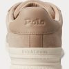 Beige Ralph Lauren Heritage Court II Sneakers i mocka för män Beige Ralph Lauren Heritage Court II Sneakers i mocka för män