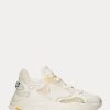 Beige Ralph Lauren Logo Tech Sneakers för kvinnor Beige Ralph Lauren Logo Tech Sneakers för kvinnor