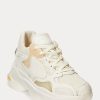 Beige Ralph Lauren Logo Tech Sneakers för kvinnor Beige Ralph Lauren Logo Tech Sneakers för kvinnor