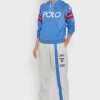 Beige Ralph Lauren sidrandiga träningsbyxor för kvinnor