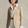 Beige Ralph Lauren Stretch Twill Blazers för kvinnor