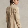 Beige Ralph Lauren Stretch Twill Blazers för kvinnor
