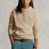 Beige Ralph Lauren texturerad bomull med huvtröjor för män Beige Ralph Lauren texturerad bomull med huvtröjor för män