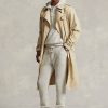 Beige Ralph Lauren Trenchcoats i stretchig bomull för män Beige Ralph Lauren Trenchcoats i stretchig bomull för män