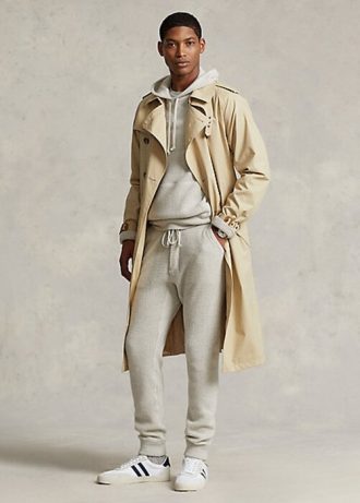 Beige Ralph Lauren Trenchcoats i stretchig bomull för män