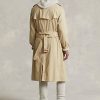 Beige Ralph Lauren Trenchcoats i stretchig bomull för män Beige Ralph Lauren Trenchcoats i stretchig bomull för män