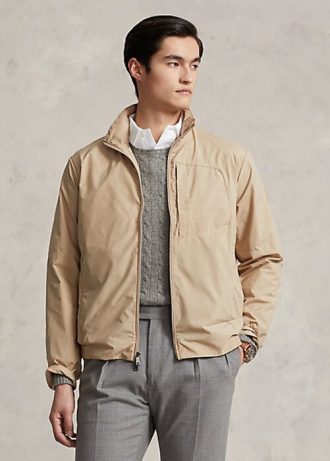 Beige Ralph Lauren vattenavvisande packbara jackor för män