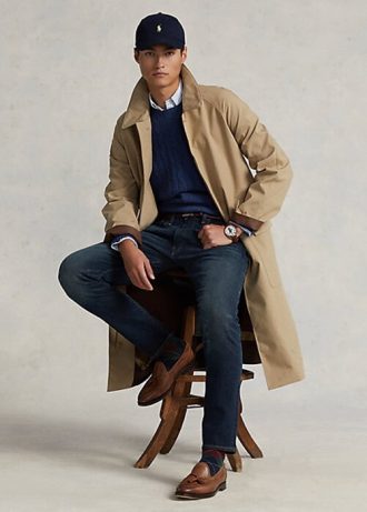 Beige Ralph Lauren vävda vandringsrockar i bomull för män
