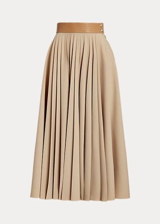 Beige Ralph Lauren Witley Stretch Flanellkjolar för kvinnor