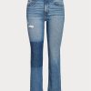 Blå dam Ralph Lauren höghus raka cropped jeans Blå dam Ralph Lauren höghus raka cropped jeans