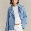 Blå dam Ralph Lauren Oversize Boxy Fit jeansrockar Blå dam Ralph Lauren Oversize Boxy Fit jeansrockar