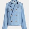 Blå dam Ralph Lauren Oversize Boxy Fit jeansrockar Blå dam Ralph Lauren Oversize Boxy Fit jeansrockar