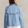Blå dam Ralph Lauren Oversize Boxy Fit jeansrockar Blå dam Ralph Lauren Oversize Boxy Fit jeansrockar