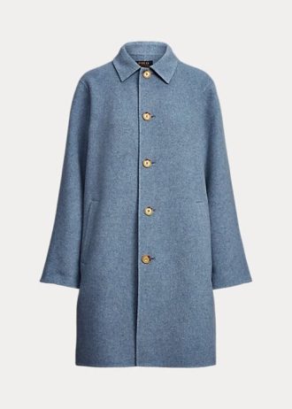 Blå dam Ralph Lauren Oversize dubbel-face bilrockar