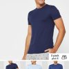 Blå mäns Ralph Lauren 3-pack diverse T-shirts med rund hals