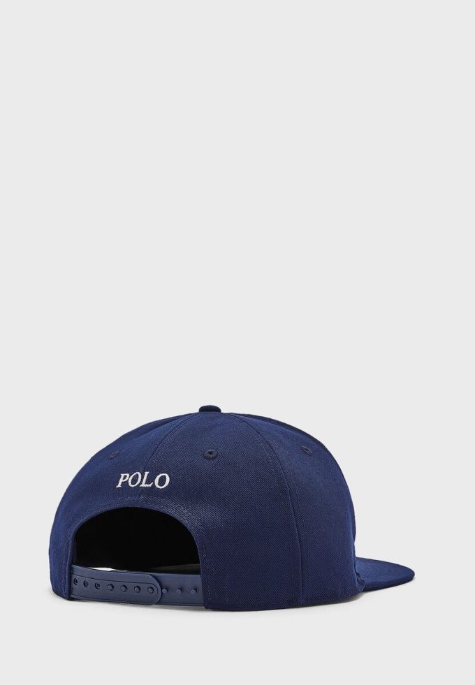Blå mäns Ralph Lauren-logotyp Curved Peak Hats Blå mäns Ralph Lauren-logotyp Curved Peak Hats
