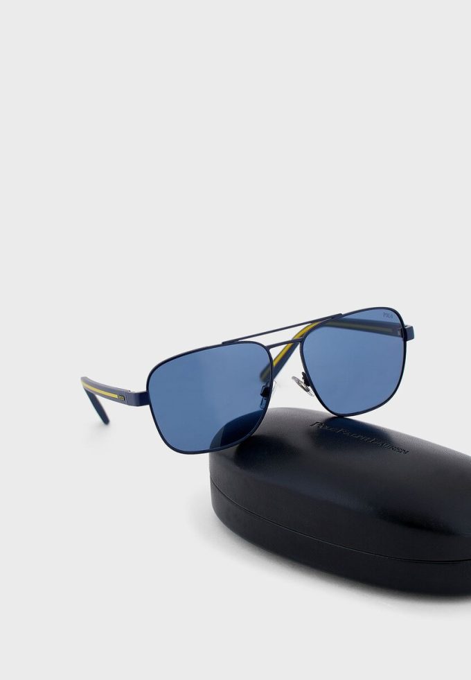 Blå Ralph Lauren 0Ph3138 Aviator solglasögon för män Blå Ralph Lauren 0Ph3138 Aviator solglasögon för män