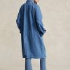 Blå Ralph Lauren bilrockar i bomull-silkeblandning för kvinnor