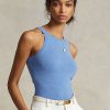 Blå Ralph Lauren Cashmere tankar för kvinnor Blå Ralph Lauren Cashmere tankar för kvinnor