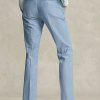 Blå Ralph Lauren Chambray Kick-Flare Cropped Pants för kvinnor