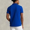 Blå Ralph Lauren Custom Slim Fit Mesh pikétröjor för män