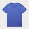 Blå Ralph Lauren Custom Slim Fit T-shirts med rund hals för män