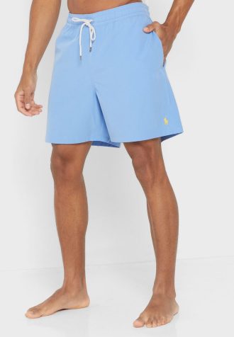 Blå Ralph Lauren Essential badshorts för män