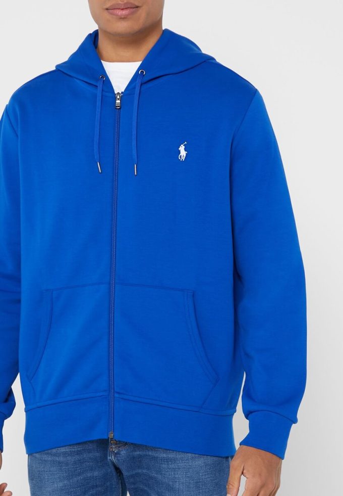 Blå Ralph Lauren Essential hoodie för män Blå Ralph Lauren Essential hoodie för män