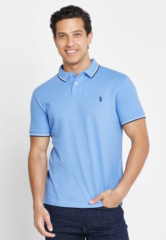 Blå Ralph Lauren Essential pikétröjor för män