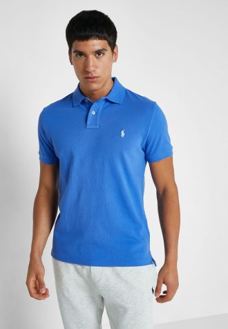 Blå Ralph Lauren Essential pikétröjor för män