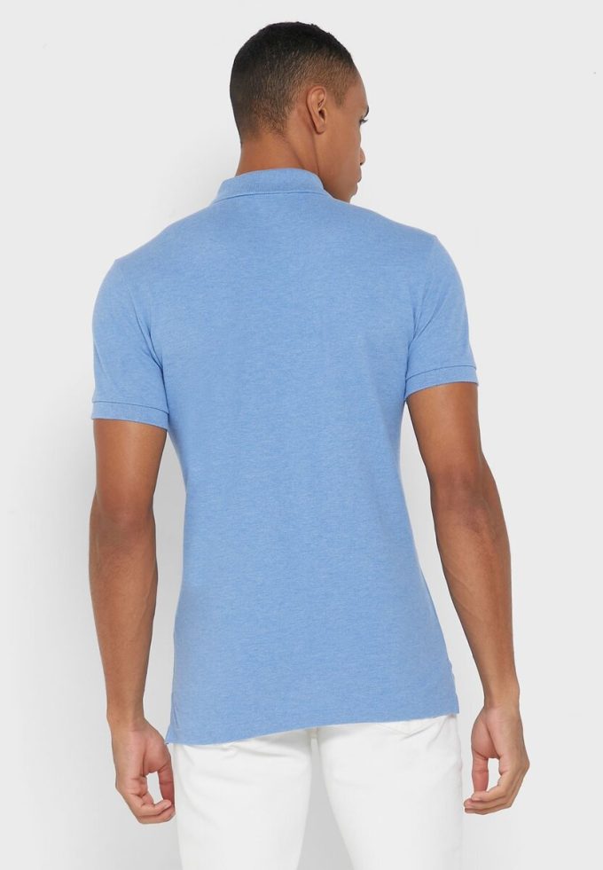 Blå Ralph Lauren Essential pikétröjor för män