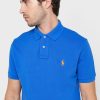 Blå Ralph Lauren Essential pikétröjor för män