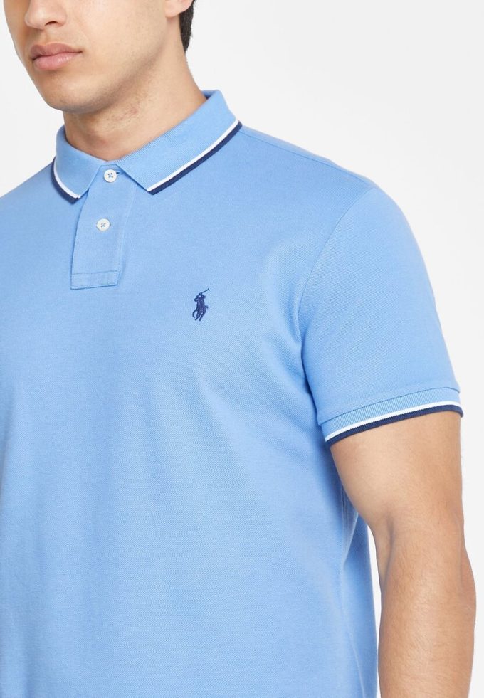 Blå Ralph Lauren Essential pikétröjor för män
