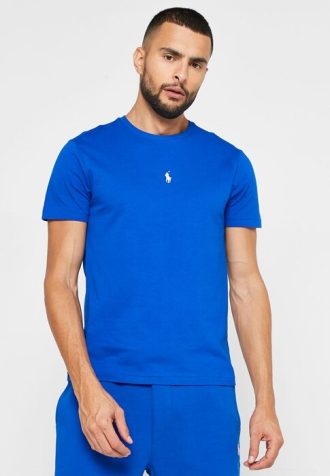 Blå Ralph Lauren Essential T-shirts med rund hals för män