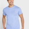 Blå Ralph Lauren Essential T-shirts med rund hals för män Blå Ralph Lauren Essential T-shirts med rund hals för män