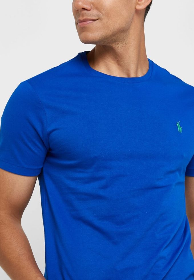 Blå Ralph Lauren Essential T-shirts med rund hals för män