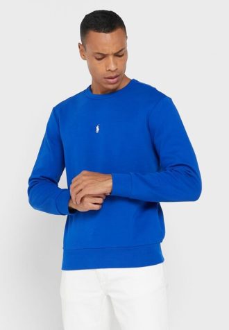 Blå Ralph Lauren Essential tröja för män