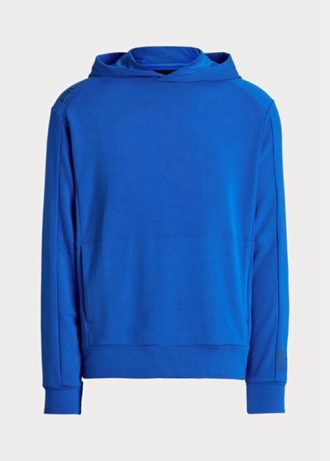 Blå Ralph Lauren French Terry Hoodie för män