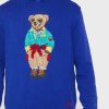 Blå Ralph Lauren grafisk luvtröja för män Blå Ralph Lauren grafisk luvtröja för män