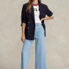 Blå Ralph Lauren High-rise vidbens jeans för kvinnor Blå Ralph Lauren High-rise vidbens jeans för kvinnor