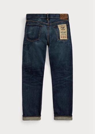 Blå Ralph Lauren High Slim Bayview Selvedge Jeans för män